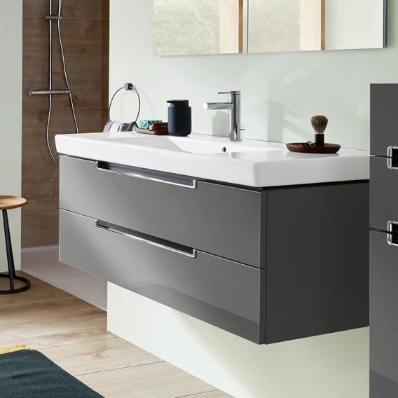 Villeroy & Boch Subway 2.0 washbasin with vanity unit with 2 pull-out compartments glossy grey