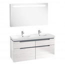 Villeroy &amp; Boch Subway 2.0 洗臉盆，附梳妝台和更多 14 面鏡子