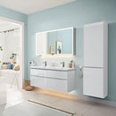 Villeroy & Boch Subway 3.0 double washbasin with vanity unit and My View Now mirror cabinet