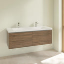 Villeroy &amp; Boch Subway 3.0 雙洗臉盆，附梳妝台，附 2 個拉出式隔間