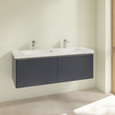 Villeroy &amp; Boch Subway 3.0 雙洗臉盆，附梳妝台，附 2 個拉出式隔間