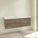 Villeroy &amp; Boch Subway 3.0 雙洗臉盆，附梳妝台，附 2 個拉出式隔間