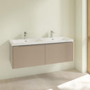 Villeroy &amp; Boch Subway 3.0 雙洗臉盆，附梳妝台，附 2 個拉出式隔間