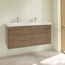 Villeroy &amp; Boch Subway 3.0 雙洗臉盆，附梳妝台，附 4 個拉出式隔間