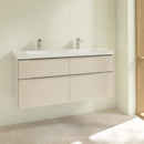 Villeroy &amp; Boch Subway 3.0 雙洗臉盆，附梳妝台，附 4 個拉出式隔間