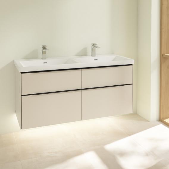 Villeroy & Boch Subway 3.0 double washbasin with vanity unit with 4 pull-out compartments