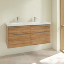 Villeroy &amp; Boch Subway 3.0 雙洗臉盆，附梳妝台，附 4 個拉出式隔間