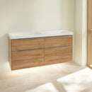 Villeroy &amp; Boch Subway 3.0 雙洗臉盆，附梳妝台，附 4 個拉出式隔間