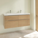 Villeroy &amp; Boch Subway 3.0 雙洗臉盆，附梳妝台，附 4 個拉出式隔間