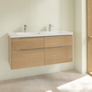 Villeroy &amp; Boch Subway 3.0 雙洗臉盆，附梳妝台，附 4 個拉出式隔間