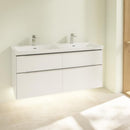 Villeroy &amp; Boch Subway 3.0 雙洗臉盆，附梳妝台，附 4 個拉出式隔間