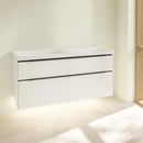 Villeroy &amp; Boch Subway 3.0 雙洗臉盆，附梳妝台，附 4 個拉出式隔間