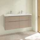 Villeroy &amp; Boch Subway 3.0 雙洗臉盆，附梳妝台，附 4 個拉出式隔間