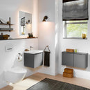 Villeroy & Boch Subway 3.0 hand washbasin with vanity unit and More to See Lite mirror