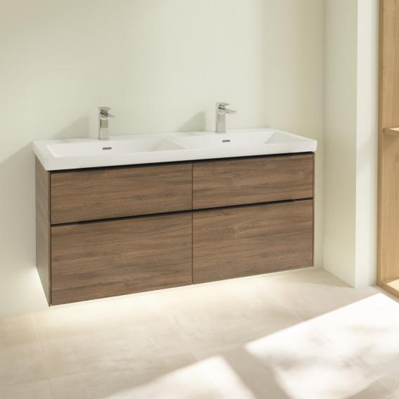 Villeroy & Boch Subway 3.0 vanity unit for double washbasin with 4 pull-out compartments