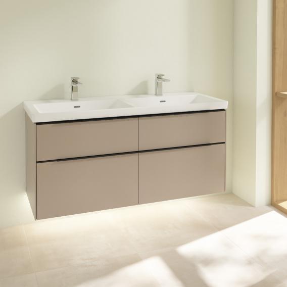 Villeroy & Boch Subway 3.0 vanity unit for double washbasin with 4 pull-out compartments