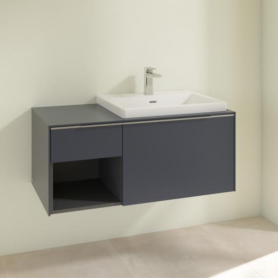 Villeroy & Boch Subway 3.0 vanity unit with 2 pull-out compartments and 1 shelf element