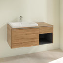 Villeroy & Boch Subway 3.0 vanity unit with 2 pull-out compartments and 1 shelf element