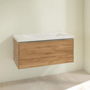 Villeroy &amp; Boch Subway 3.0 洗臉盆，附梳妝台，附 1 個拉出式隔間