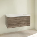 Villeroy &amp; Boch Subway 3.0 洗臉盆，附梳妝台，附 1 個拉出式隔間