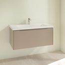 Villeroy &amp; Boch Subway 3.0 洗臉盆，附梳妝台，附 1 個拉出式隔間