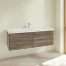 Villeroy &amp; Boch Subway 3.0 洗臉盆，附梳妝台，附 2 個拉出式隔間