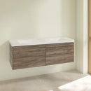 Villeroy &amp; Boch Subway 3.0 洗臉盆，附梳妝台，附 2 個拉出式隔間