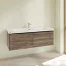 Villeroy &amp; Boch Subway 3.0 洗臉盆，附梳妝台，附 2 個拉出式隔間