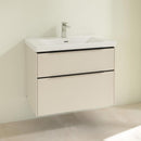 Villeroy &amp; Boch Subway 3.0 洗臉盆，附梳妝台，附 2 個拉出式隔間