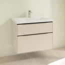 Villeroy &amp; Boch Subway 3.0 洗臉盆，附梳妝台，附 2 個拉出式隔間