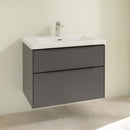 Villeroy &amp; Boch Subway 3.0 洗臉盆，附梳妝台，附 2 個拉出式隔間