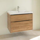 Villeroy &amp; Boch Subway 3.0 洗臉盆，附梳妝台，附 2 個拉出式隔間