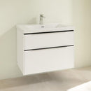 Villeroy &amp; Boch Subway 3.0 洗臉盆，附梳妝台，附 2 個拉出式隔間