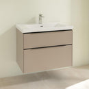 Villeroy &amp; Boch Subway 3.0 洗臉盆，附梳妝台，附 2 個拉出式隔間