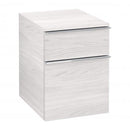Villeroy & Boch Venticello add-on unit with 2 pull-out compartments white wood, handle chrome