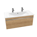 Villeroy &amp; Boch Venticello 雙洗臉盆，附梳妝台，附 1 個拉出式隔層