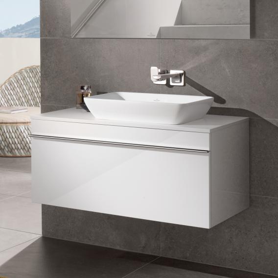 Villeroy &amp; Boch Venticello 梳妝台，適用於 1 個拉出式隔間的檯面洗臉盆