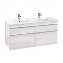 Villeroy &amp; Boch Venticello 梳妝台 XXL，適用於 4 個拉出式隔間的雙洗臉盆