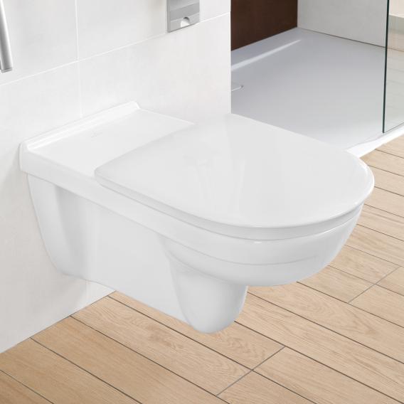 Villeroy & Boch ViCare wall-mounted washdown toilet, open flush rim, DirectFlush