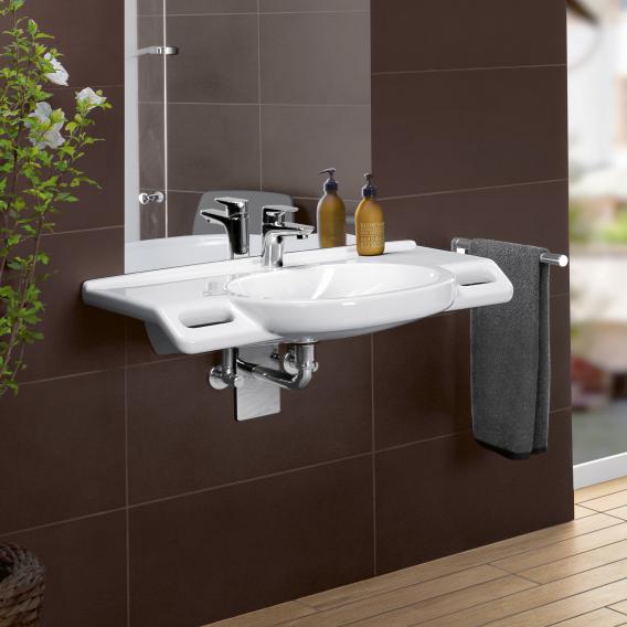 Villeroy &amp; Boch ViCare 洗臉盆帶整合式手柄，適合輪椅使用者