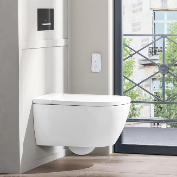 Villeroy &amp; Boch ViClean I100 淋浴座便器，開放式沖水邊緣，DirectFlush，附馬桶座圈，白色